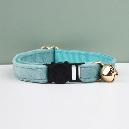 Velvet Cat Collar with Bow Tie