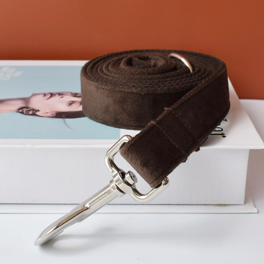 Chocolate Dog Collar, Bow Tie & Matching Leash Set