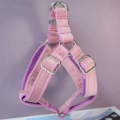 Dusty Pink Dog Harness Set