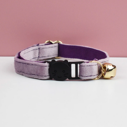 Velvet Cat Collar with Bow Tie