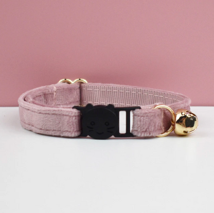 Velvet Cat Collar with Bow Tie