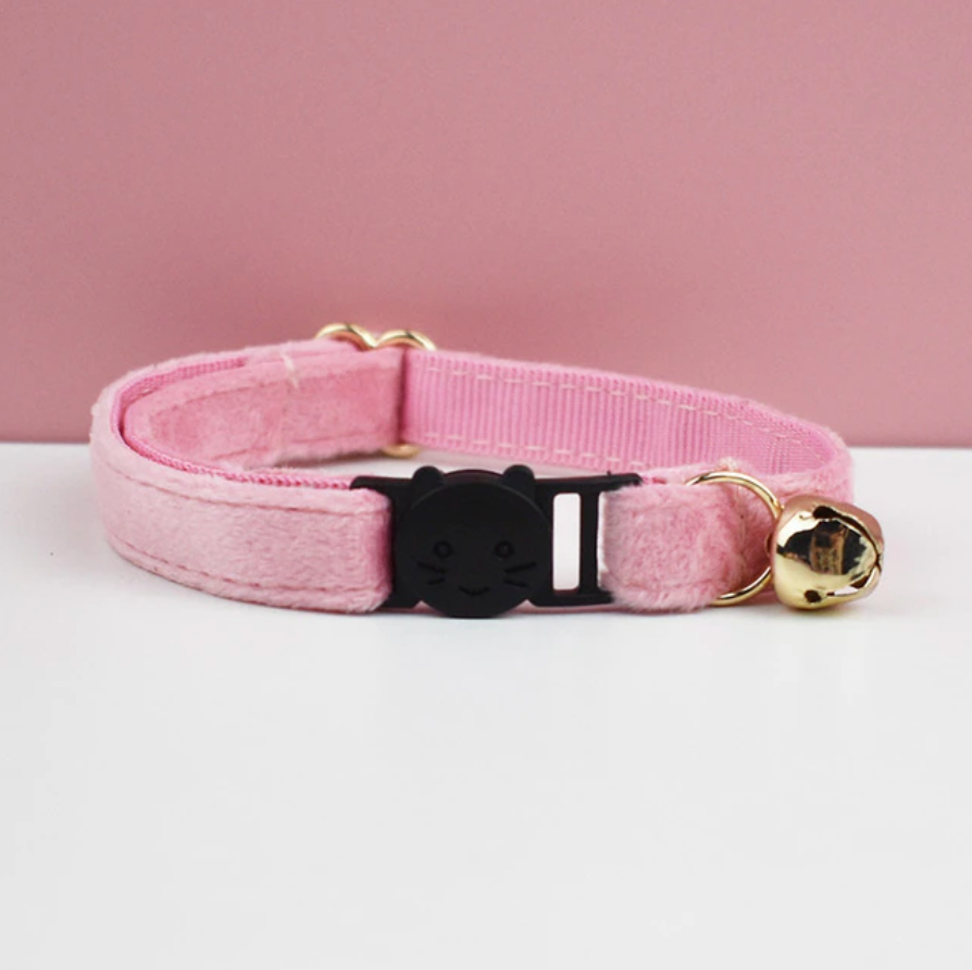 Velvet Cat Collar with Bow Tie